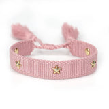 Woven Friendship Bracelet Tiny Stars Summer Jewelry