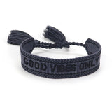 Woven Friendship Bracelet Unisex Lace Embroidery Tassel Bracelet