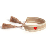 Adjustable Woven Friendship Bracelets with Tassel