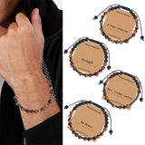 Alphanumeric Friendship Bracelet Tiger Eye Stone