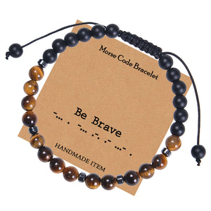 Alphanumeric Friendship Bracelet Tiger Eye Stone