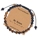 Alphanumeric Friendship Bracelet Tiger Eye Stone