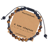 Alphanumeric Friendship Bracelet Tiger Eye Stone
