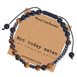 Alphanumeric Friendship Bracelet Tiger Eye Stone