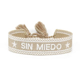 Boho Woven Wrap Bracelets Spanish Words Stackable Bohemian Style
