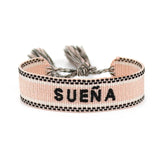 Boho Woven Wrap Bracelets Spanish Words Stackable Bohemian Style