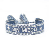 Boho Woven Wrap Bracelets Spanish Words Stackable Bohemian Style