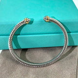 Woven Cable Bracelet in Turquoise