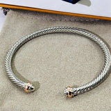 Woven Cable Bracelet in Turquoise