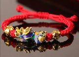 3D Gilded Red Rope Pixiu Mood Bracelet