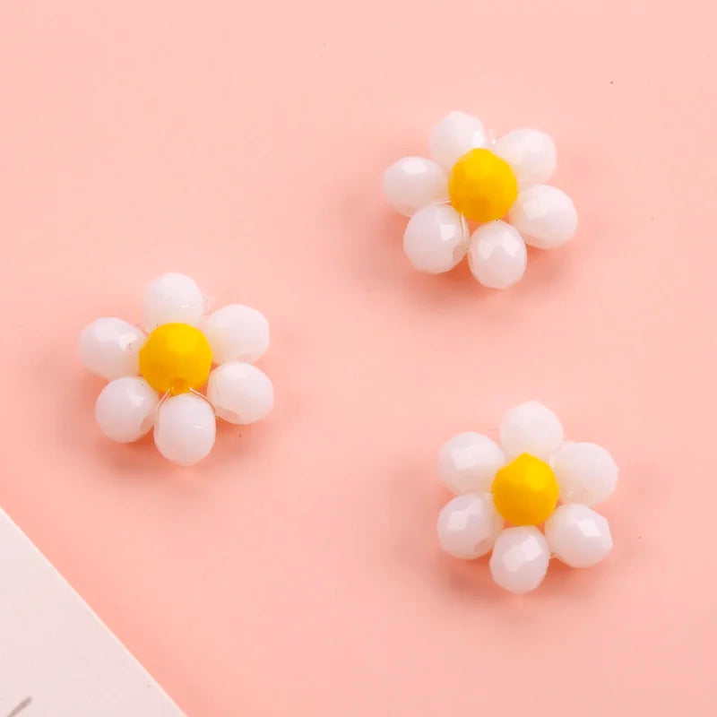 Floral Acrylic Pendant Earrings, Handmade Jewelry Accessories