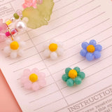 Floral Acrylic Pendant Earrings, Handmade Jewelry Accessories