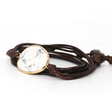 Natural Stone White-Turquoise Wrap Bracelet Boho Friendship Bracelet
