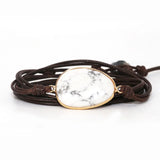 Natural Stone White-Turquoise Wrap Bracelet Boho Friendship Bracelet