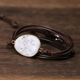 Natural Stone White-Turquoise Wrap Bracelet Boho Friendship Bracelet