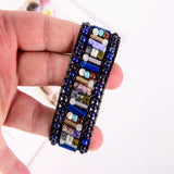 Tube Shape Stone Wrap Bracelet for Women