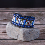 Tube Shape Stone Wrap Bracelet for Women