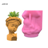 Concrete Silicone Pot Mold Succulent Flowerpot Clay Cement Plaster Molds