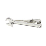 Adjustable Wrench Tie Bar Silver Tone Tool Father's Gift