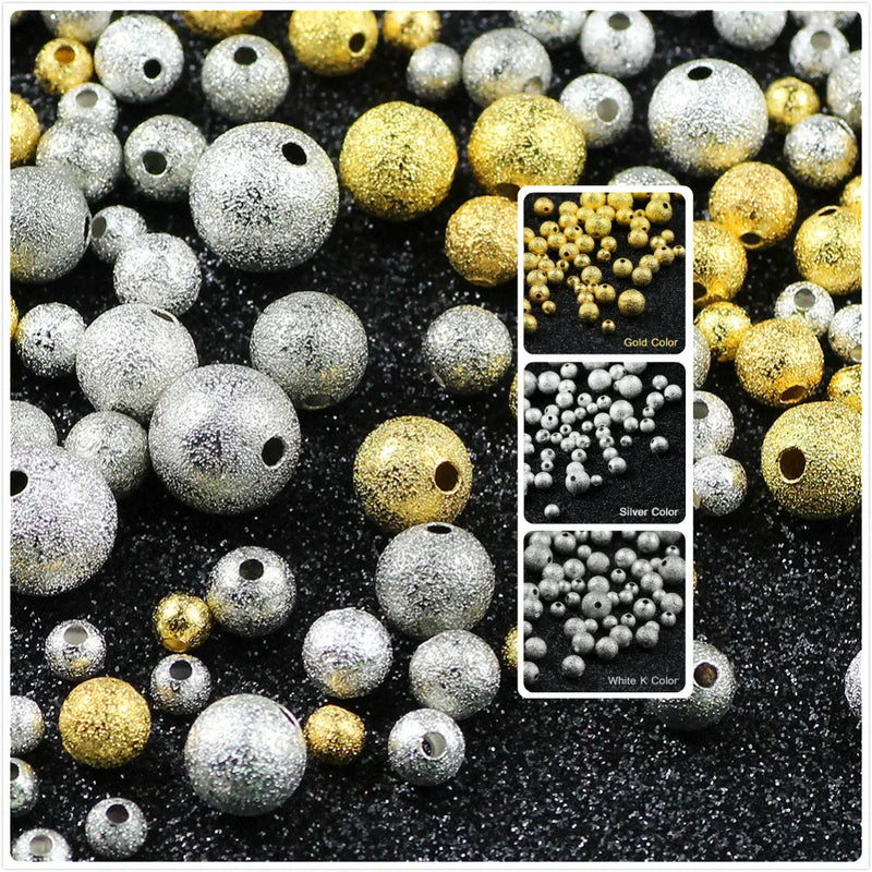 Metal Bead Silver K Spacer Loose Beads Jewelry Making DIY
