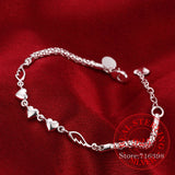 925 Solid Sterling Silver Bracelet for Women - Charm Jewelry Gift