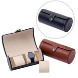 Cylinder Wrist Watch Display Case with 3 Compartments