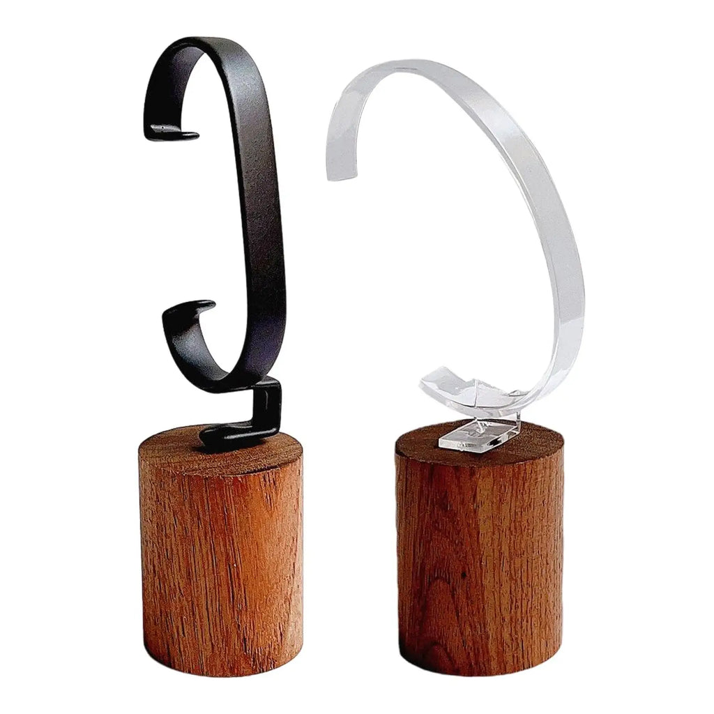 Wooden Base Watch Display Holder C Type Durable Accessory for Men