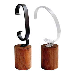 Wooden Base Watch Display Holder C Type Durable Accessory for Men
