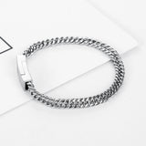Stainless Steel Chain Biker Bracelet Buddha Jewelry