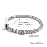 Stainless Steel Chain Biker Bracelet Buddha Jewelry
