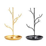 Wrought Iron Jewelry Organizer Display Shelf - Tree Branch Earring Holder