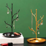 Wrought Iron Jewelry Organizer Display Shelf - Tree Branch Earring Holder