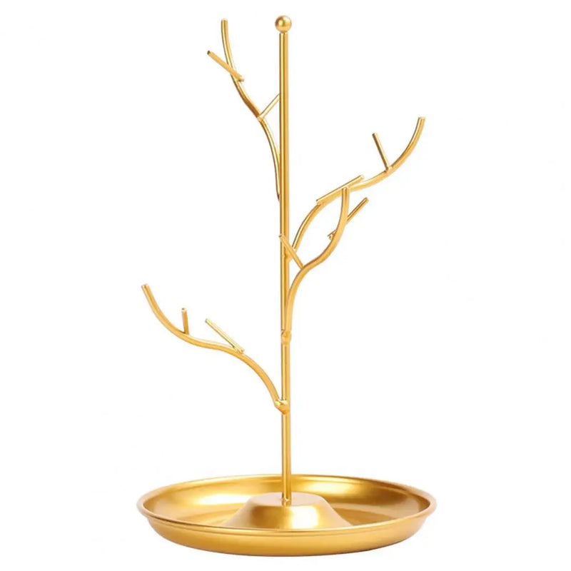 Wrought Iron Jewelry Organizer Display Shelf - Tree Branch Earring Holder