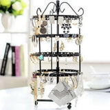 Metal Rotating Stand Jewelry Display Organizer 4 Lay