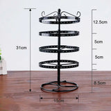 Metal Rotating Stand Jewelry Display Organizer 4 Lay