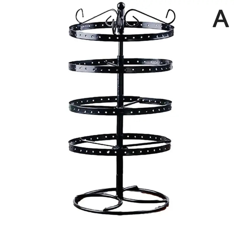 Metal Rotating Stand Jewelry Display Organizer 4 Lay