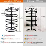 Metal Rotating Stand Jewelry Display Organizer 4 Lay