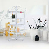 Metal Rotating Stand Jewelry Display Organizer 4 Lay