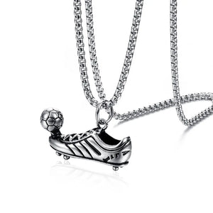 Wukaka Punk football shoe Pendant Necklace Chain for Boy