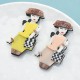 Acrylic Carry Bag Lady Brooches For Women
