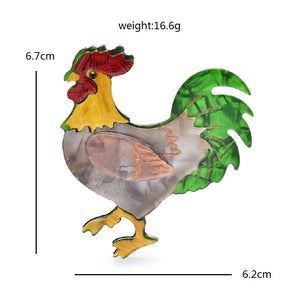 Acrylic Rooster Brooch Party Casual Pins