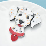 Acrylic Spot Dog Brooches For Women Unisex Pets Animal Pin