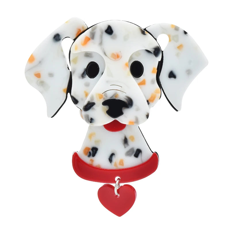 Acrylic Spot Dog Brooches For Women Unisex Pets Animal Pin