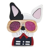 Acrylic Dog Brooches Glasses Dog Brooch Pins