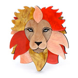 Acrylic Lion Brooches For Women Men Strong Lion Animal Party Brooch Pin