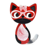 Lovely Cat Brooches Wear Glasses Pet Animal Party Casual Pin