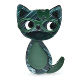 Lovely Cat Brooches Wear Glasses Pet Animal Party Casual Pin
