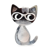 Lovely Cat Brooches Wear Glasses Pet Animal Party Casual Pin