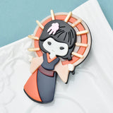 Acrylic Umbrella Lady Brooches For Women Wear Japanese Dress