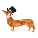 Acrylic Sausage Puppy Dog Hat Brooch Pins